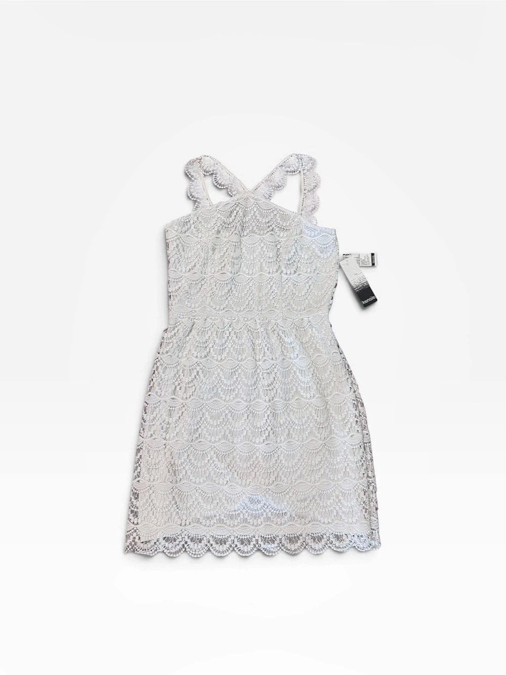 Kensie Women's Lace Mini Dress in White NWT